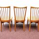 Series of 3 chairs vintage scandinavian style 60's 70's