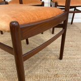 Série de 4 chaises en palissandre de Rio