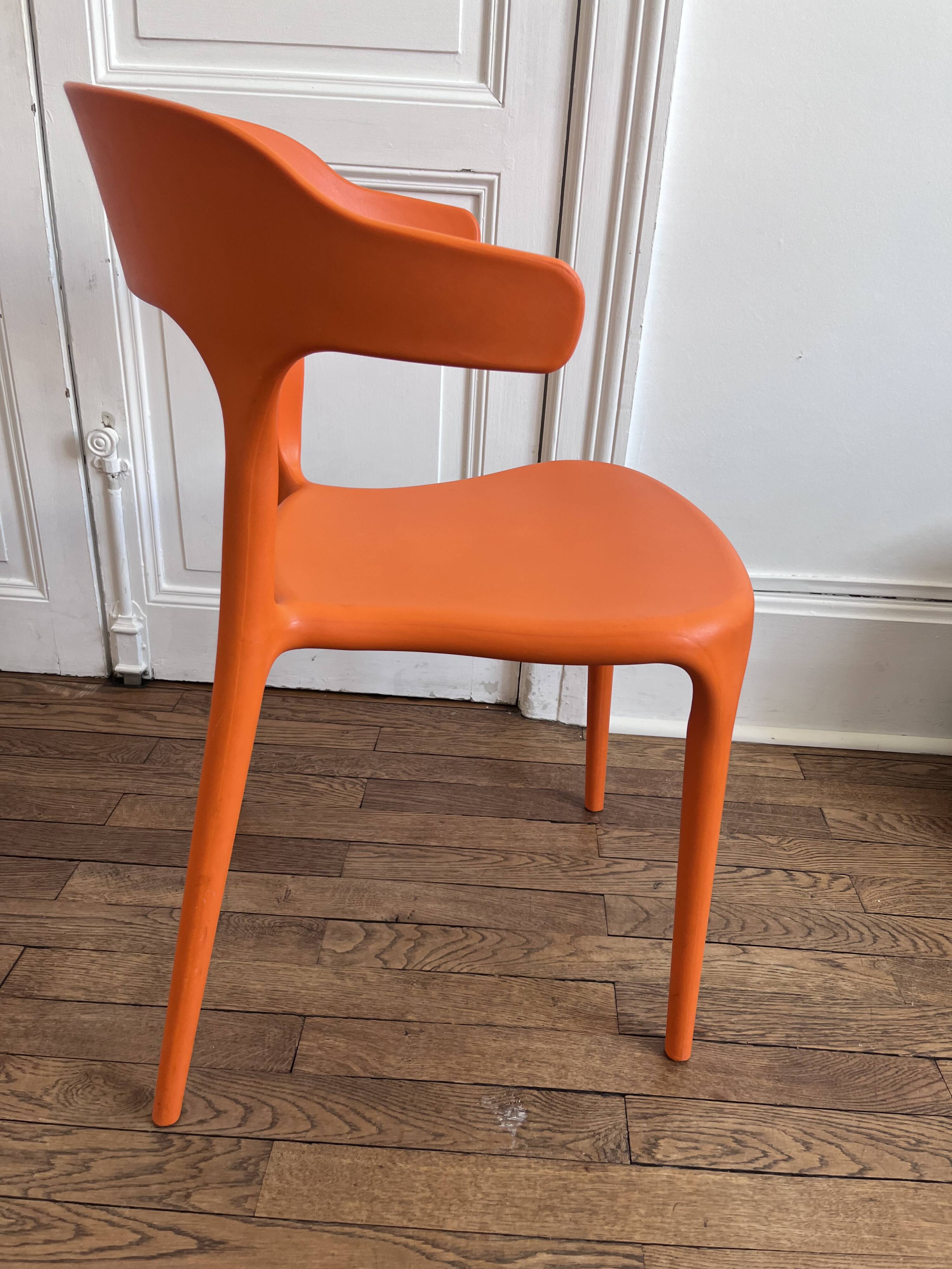 Chaises design orange