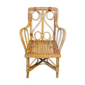 chaise enfant en rotin