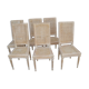 Série de 6 chaises cérusé