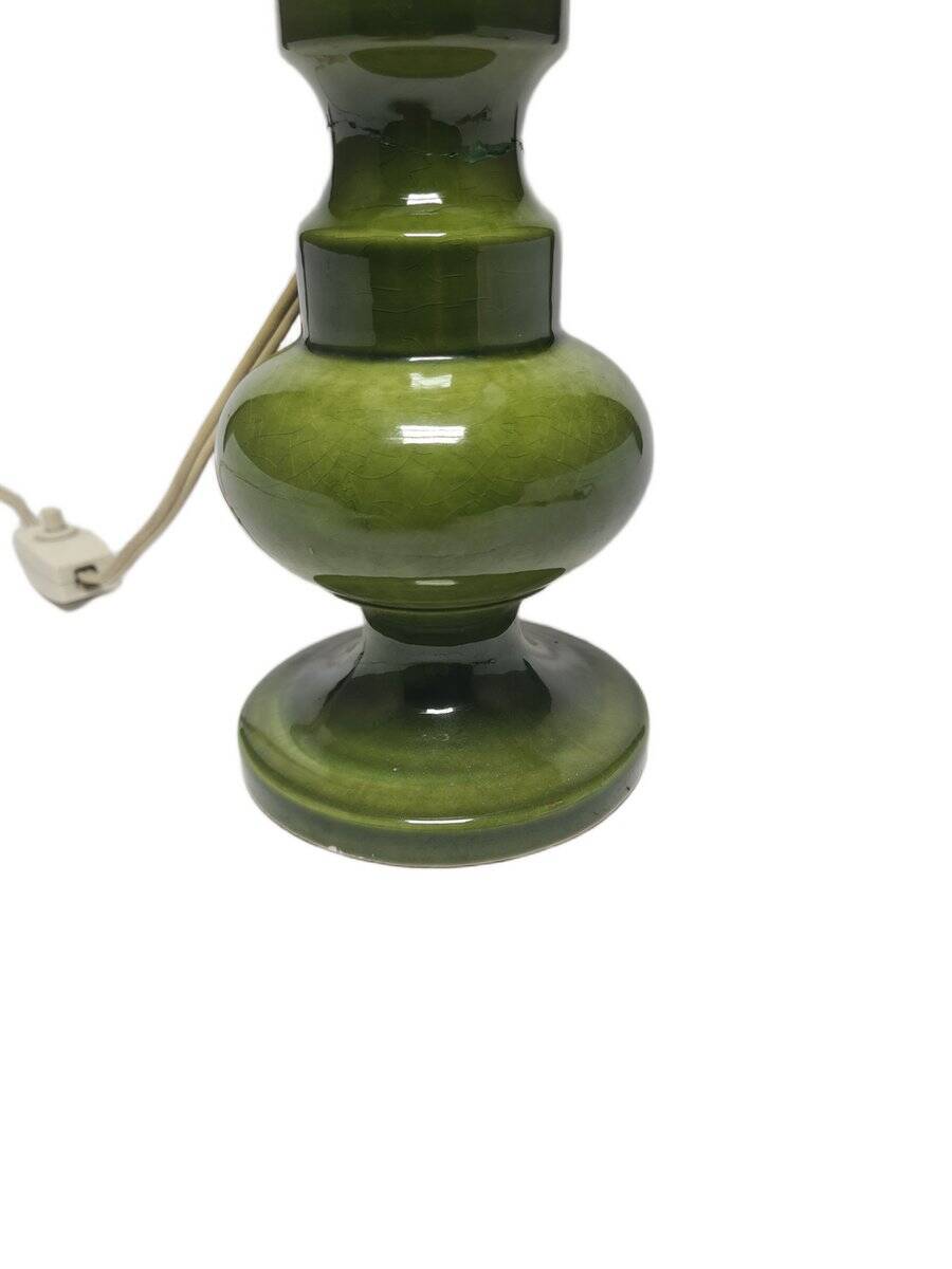 Polish postmodern bedside lamp in glass and pottery, 1980s