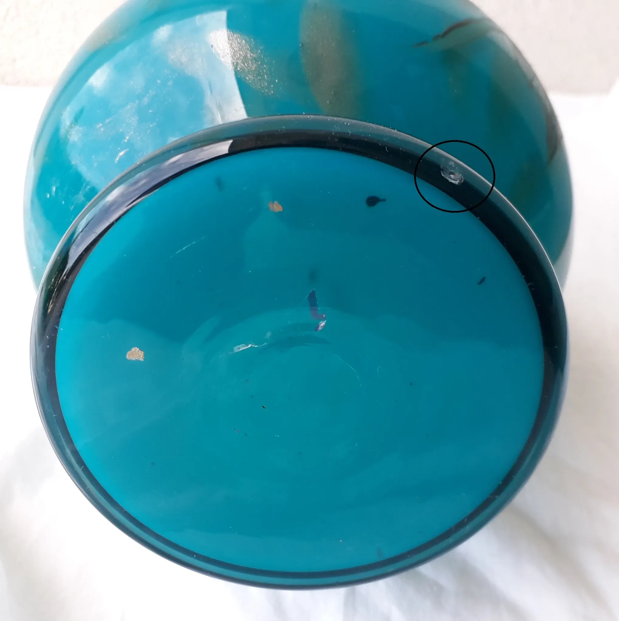 Blue opaline vase