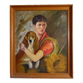 Portrait masculin avec son chien