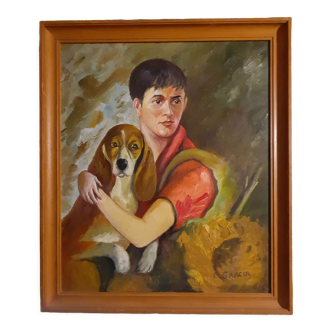 Male portrait with his dog