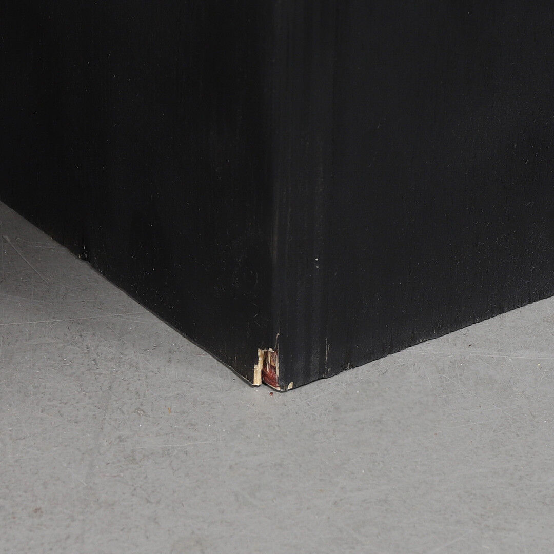 Vintage brutalist coffee table made of wood and copper