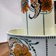 Antique bowl and basin from Saint-Amand, decorated earthenware, 1920s
