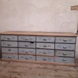 Industrial sideboard with 16 drawers