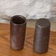 6 vintage cylindrical sandstone liqueur glasses