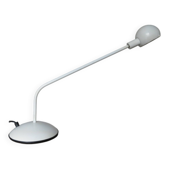 Lampe de bureau en métal blanc, années 80