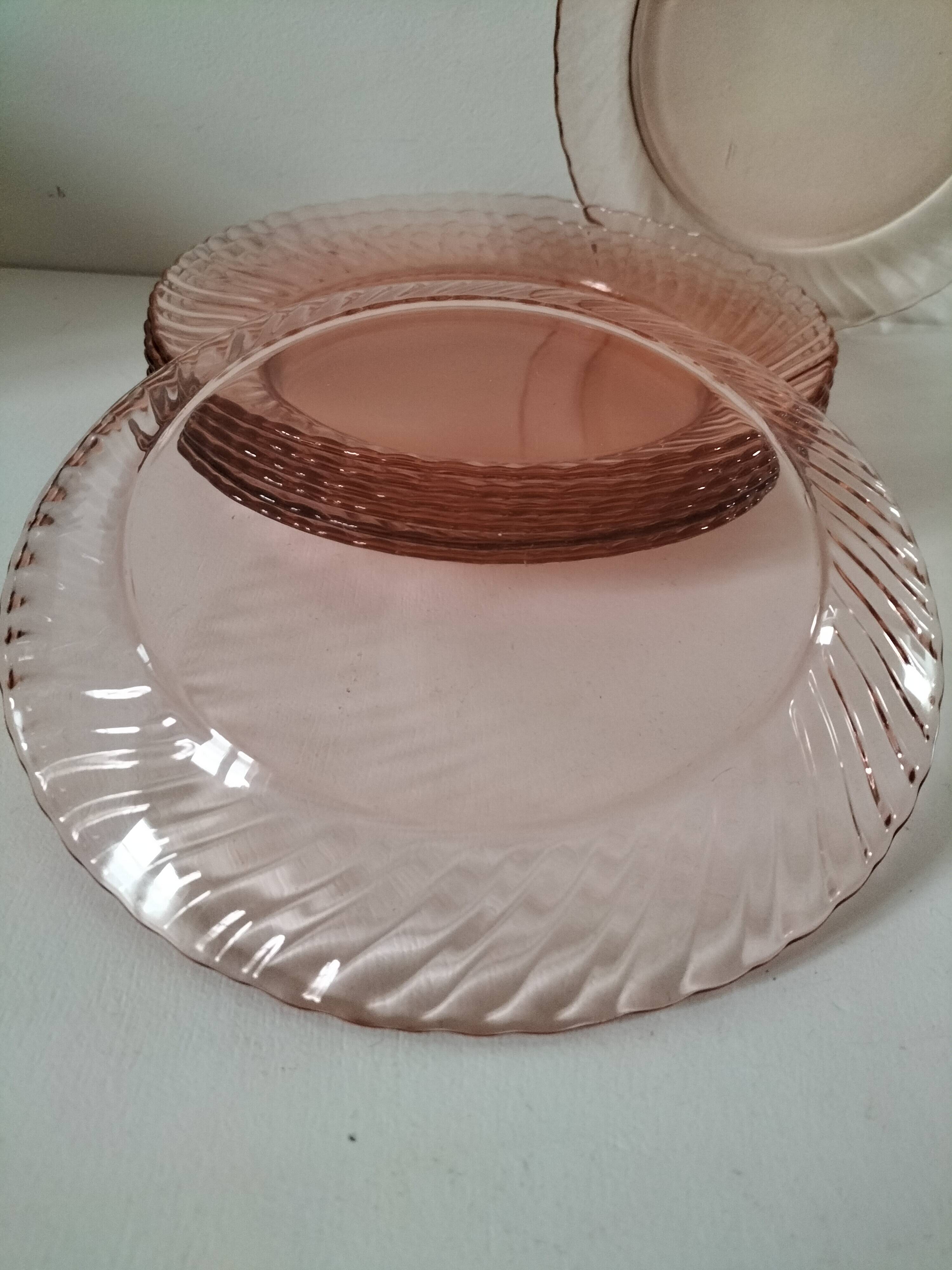Arcoroc orange pink plates