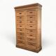 Notary cabinet in solid raw oak, 1920