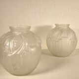 Pair of Art Deco glass vases