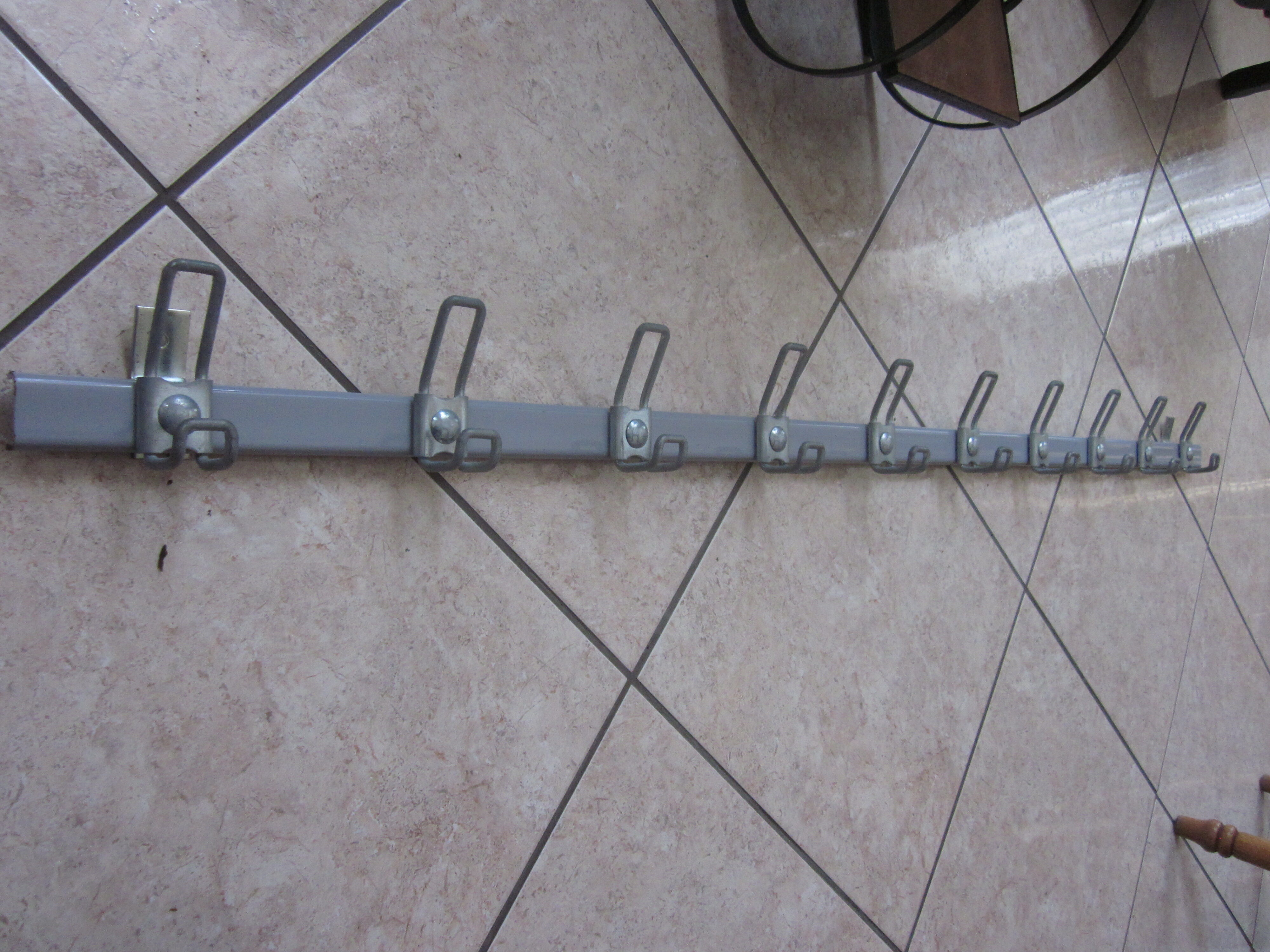 Metal school coat holder