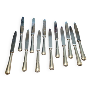 12 couteaux argent 21cm