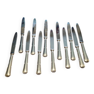 12 silver knives 21cm