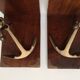 Greenhouse books teak and brass marine anchor