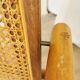 Vintage Wooden Cane Armchair by Branko Ursic: Mid-Century Lounge Chair