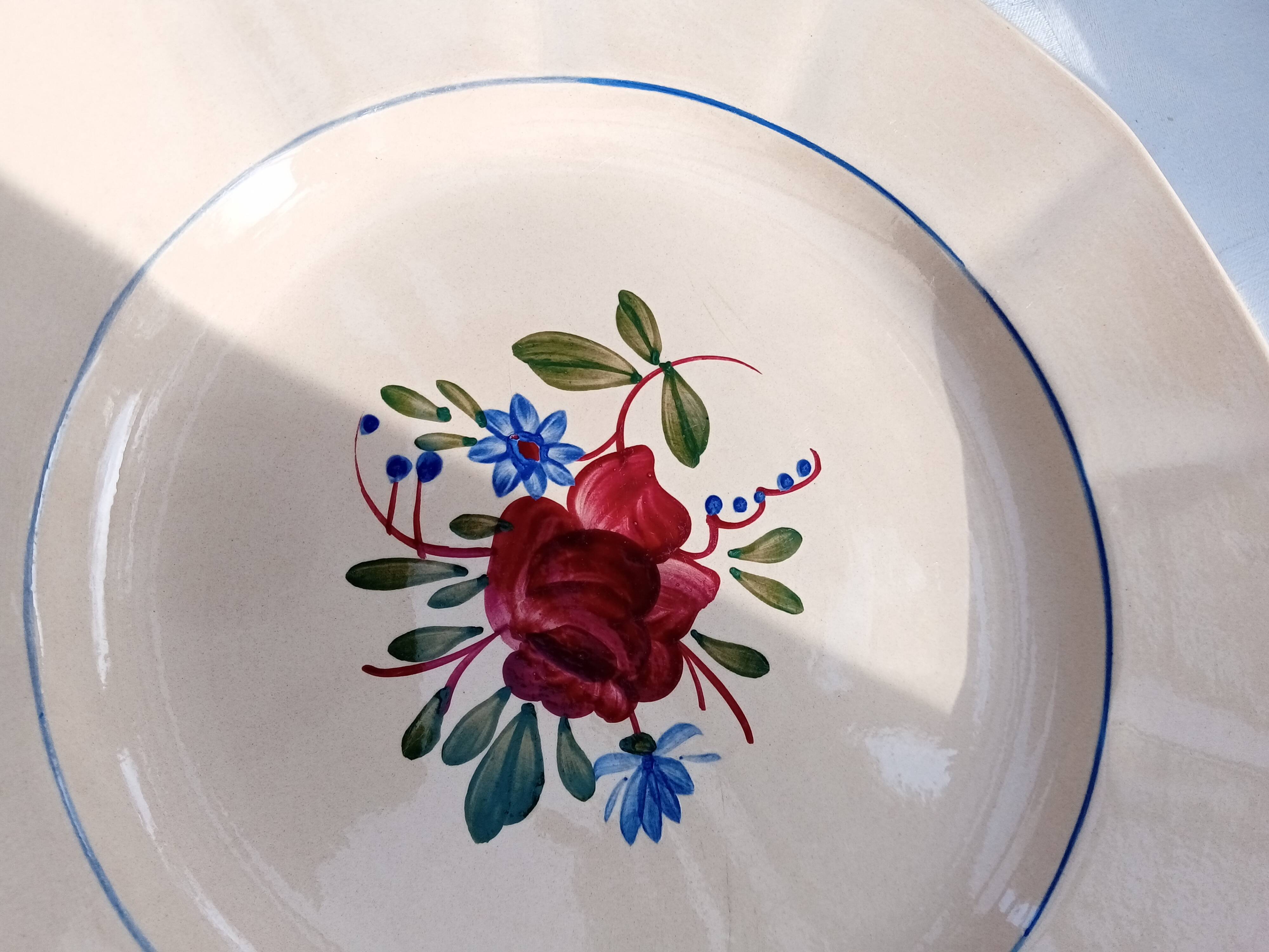 Ensemble de 3 plats et saucière Digoin