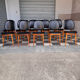 Set of 10 Pegase Baumann chairs