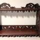 Carved wooden wall shelf H24cm