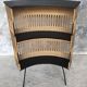 Vintage cocktail bar in wicker and metal - 1960