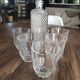 Whisky service 6pers 7pces italian glass A.Masserini