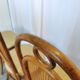 Set of 4 Vintage Bentwood Dining Chairs: Cane Back, Leather Seat, Thonet St