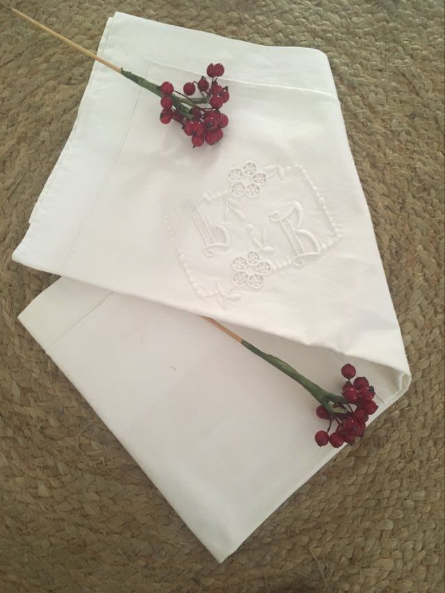 Embroidered pillowcase C B.