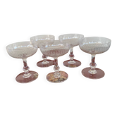 5 coupes à champagne en cristal