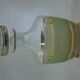 Vintage liqueur service in frosted celadon and gold glass – 1950s
