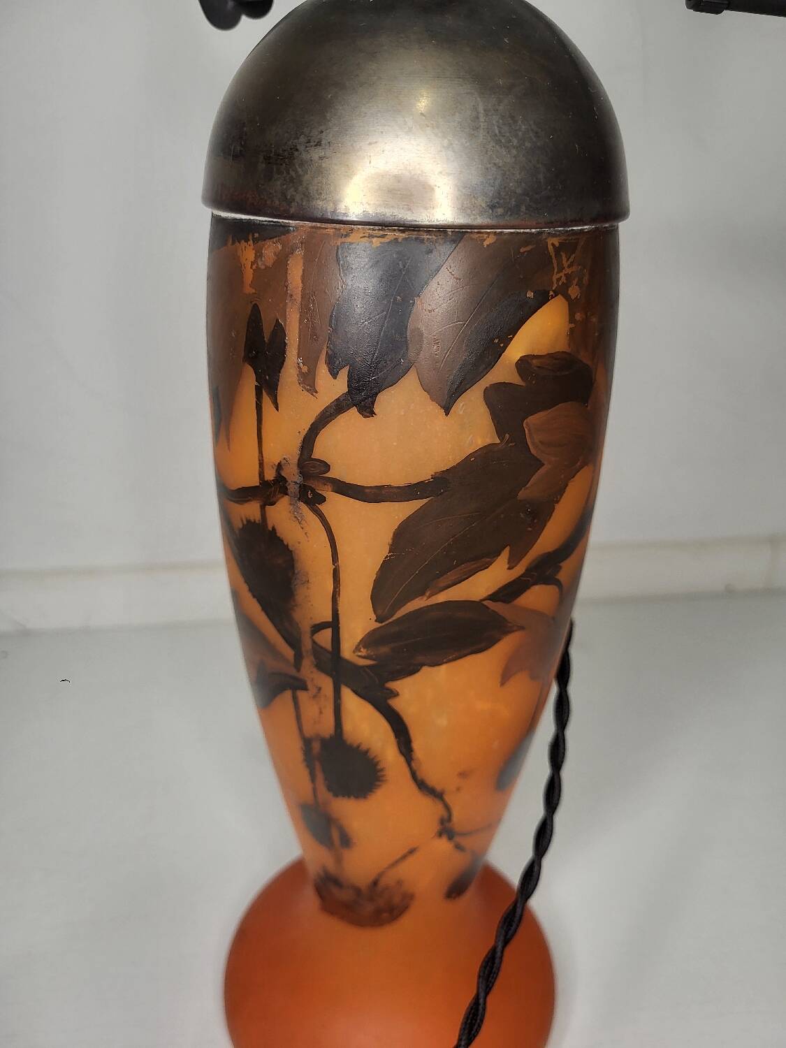 Lampe en verre- art nouveau