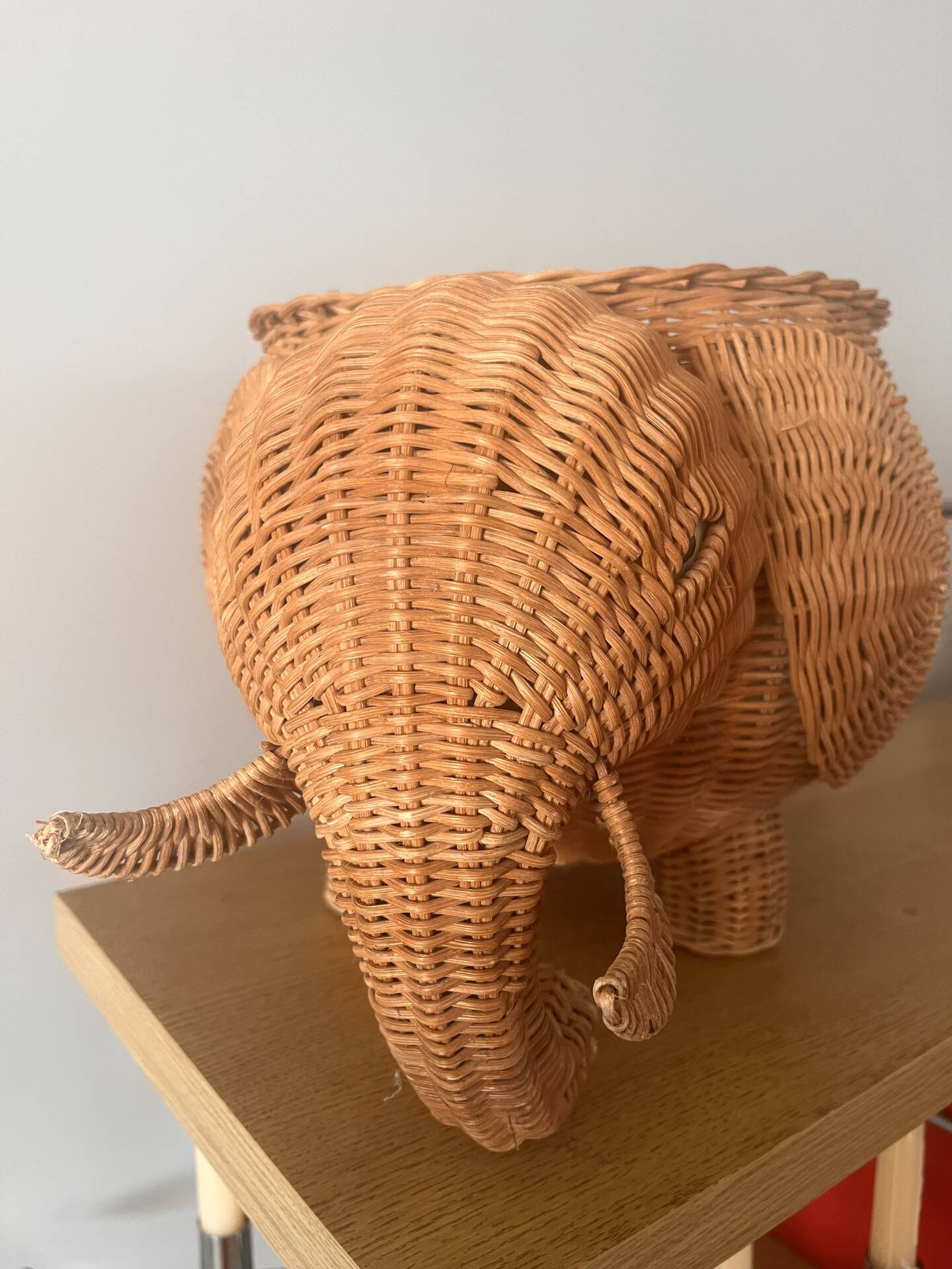 Panier éléphant en rotin
