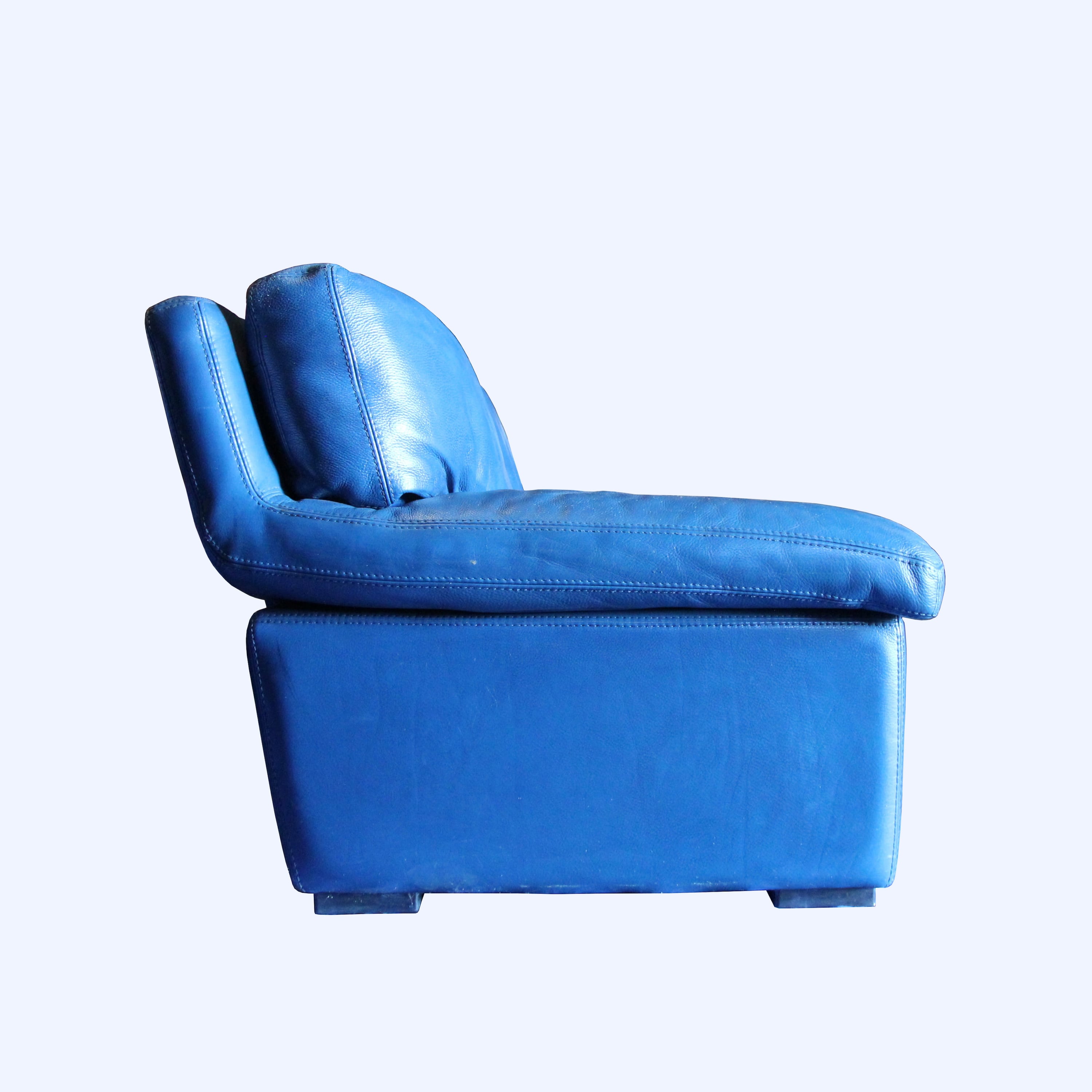 Roche Bobois sofa in Blue leather