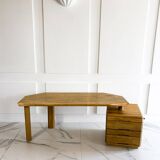 Pierre Chapo, model B40 desk in elm circa 1980.