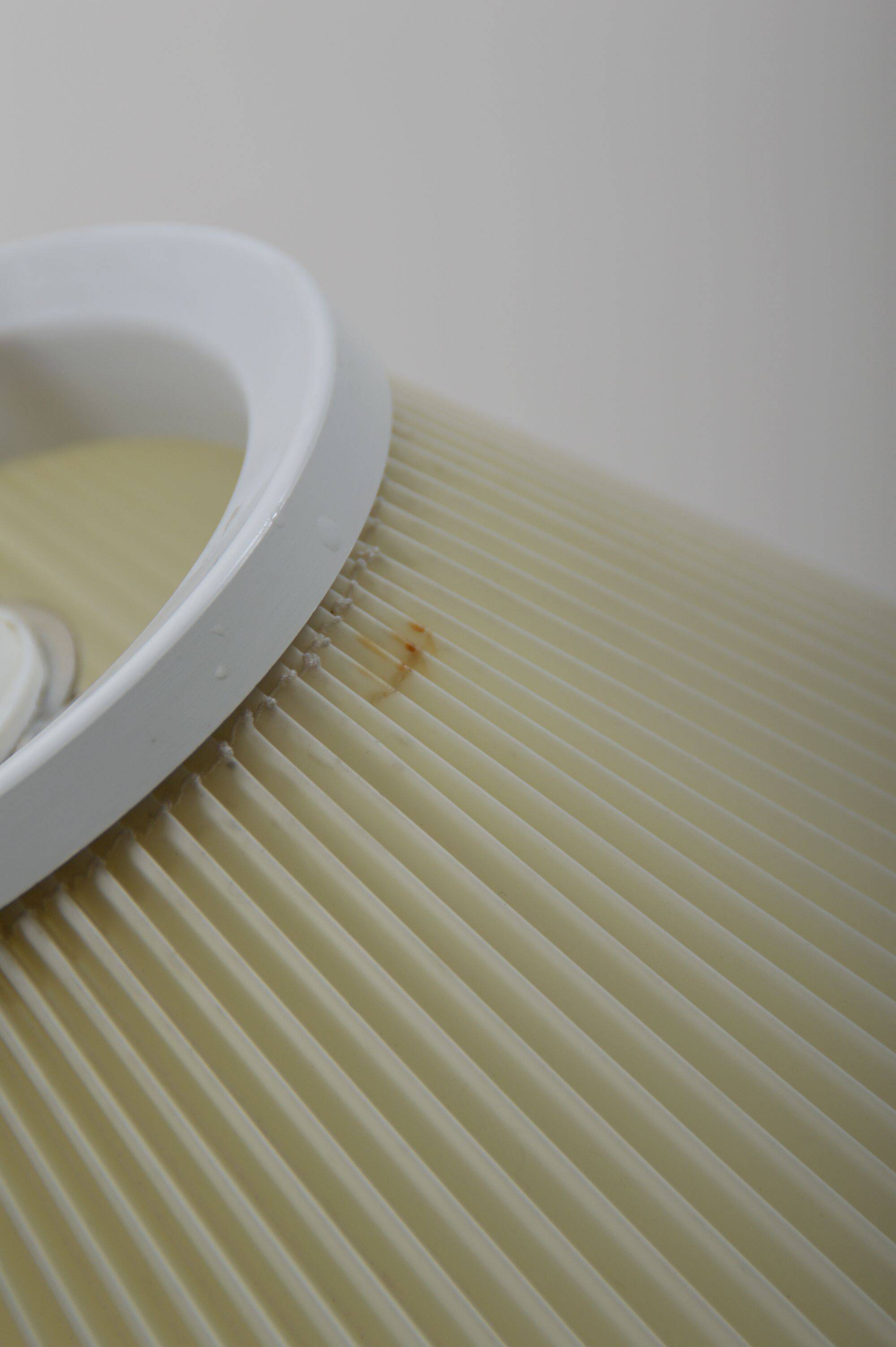 Danish wall lamp with wooden arch and pearl shade lampshade, 1960s