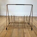 Magazine holder in gilded metal / copper 60s