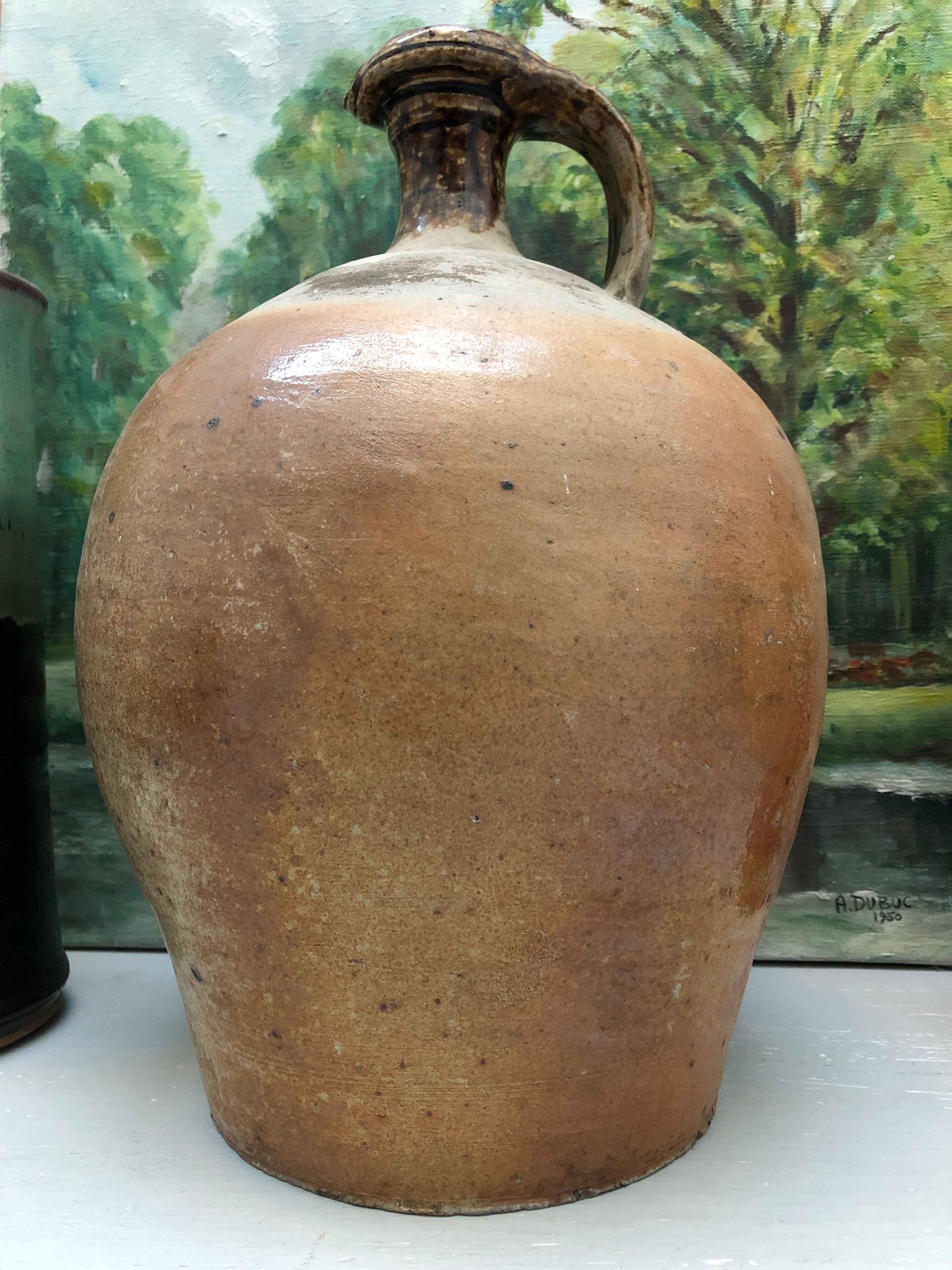 Large amphora, pitcher in glazed earth