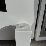 Small glass dish with vintage diamond points, a sparkle.