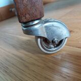 Formica and wood dessert table on wheels