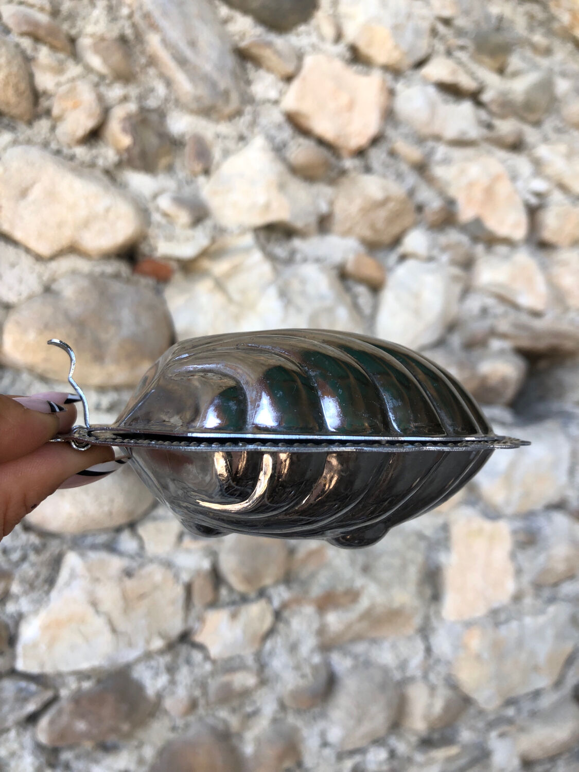 Butter dish/pocket tray • shell, vintage