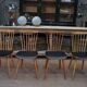 Lot of 4 Antique Bistro Chairs BAUMANN FRANCE 1960