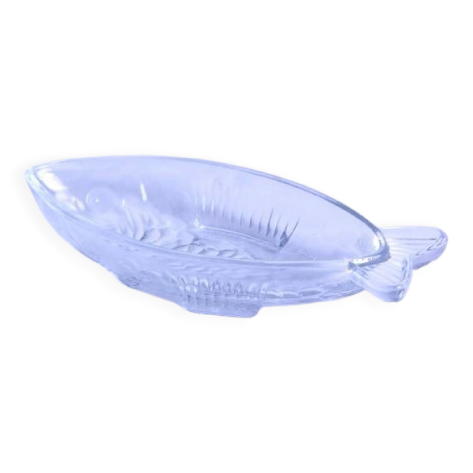 Vintage glass fish dish