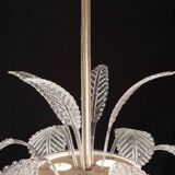 Luxury Barovier & Toso Chandelier, Murano Pulegoso Glass, 1950s