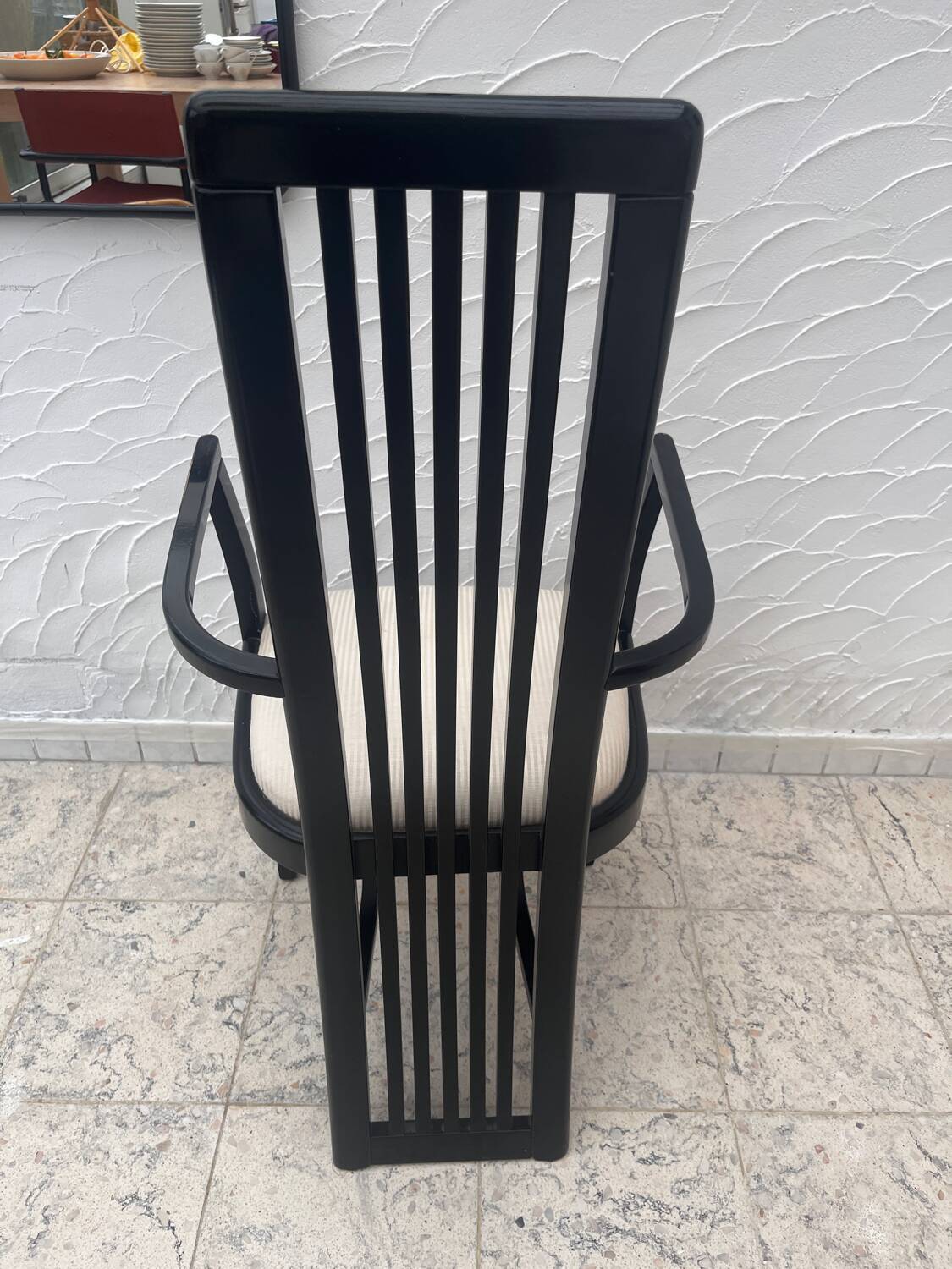 Black wooden designer chair
