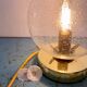 Lampe à poser globe vintage en verre bullé