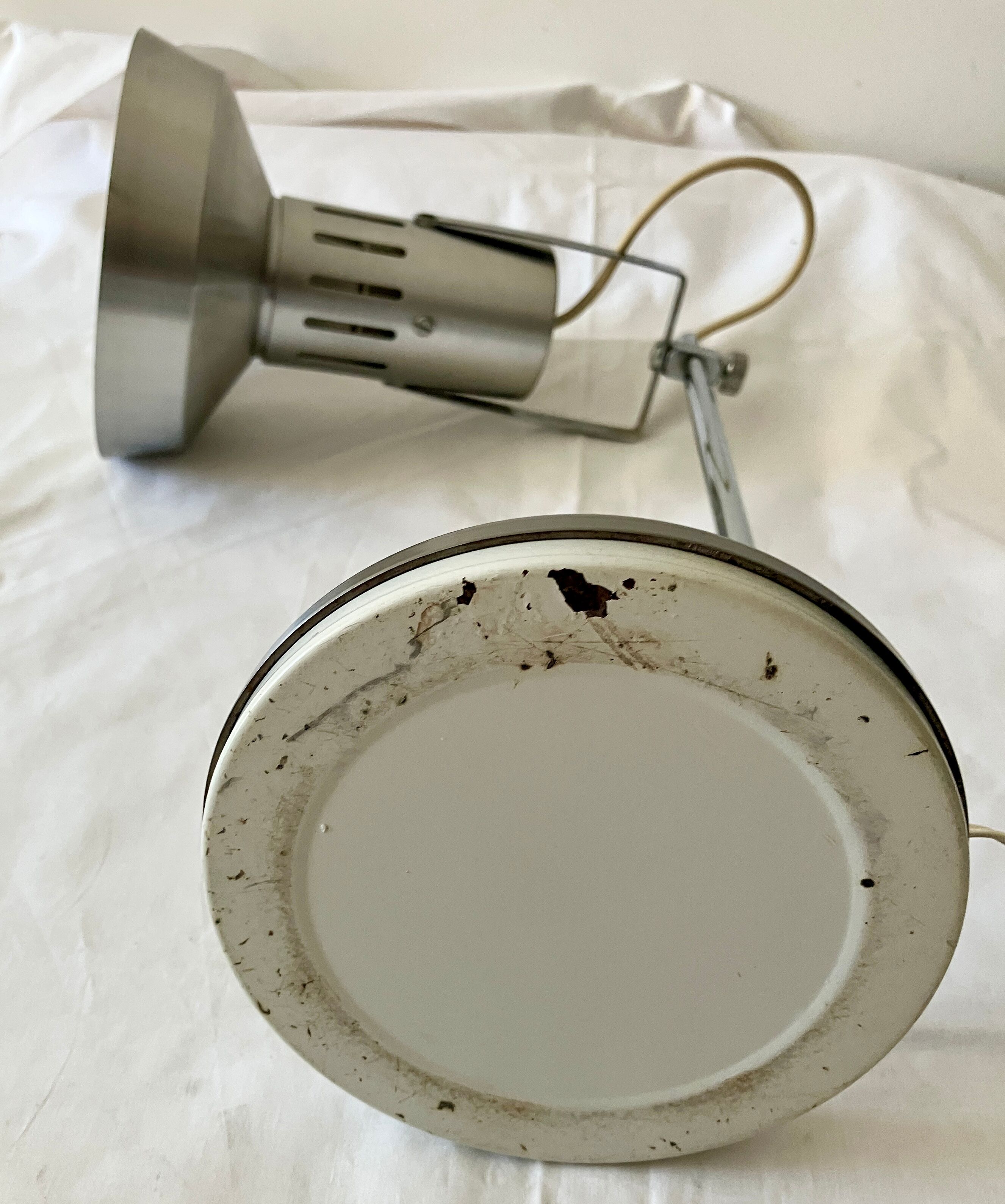 Lampe de bureau alu/acier années 70