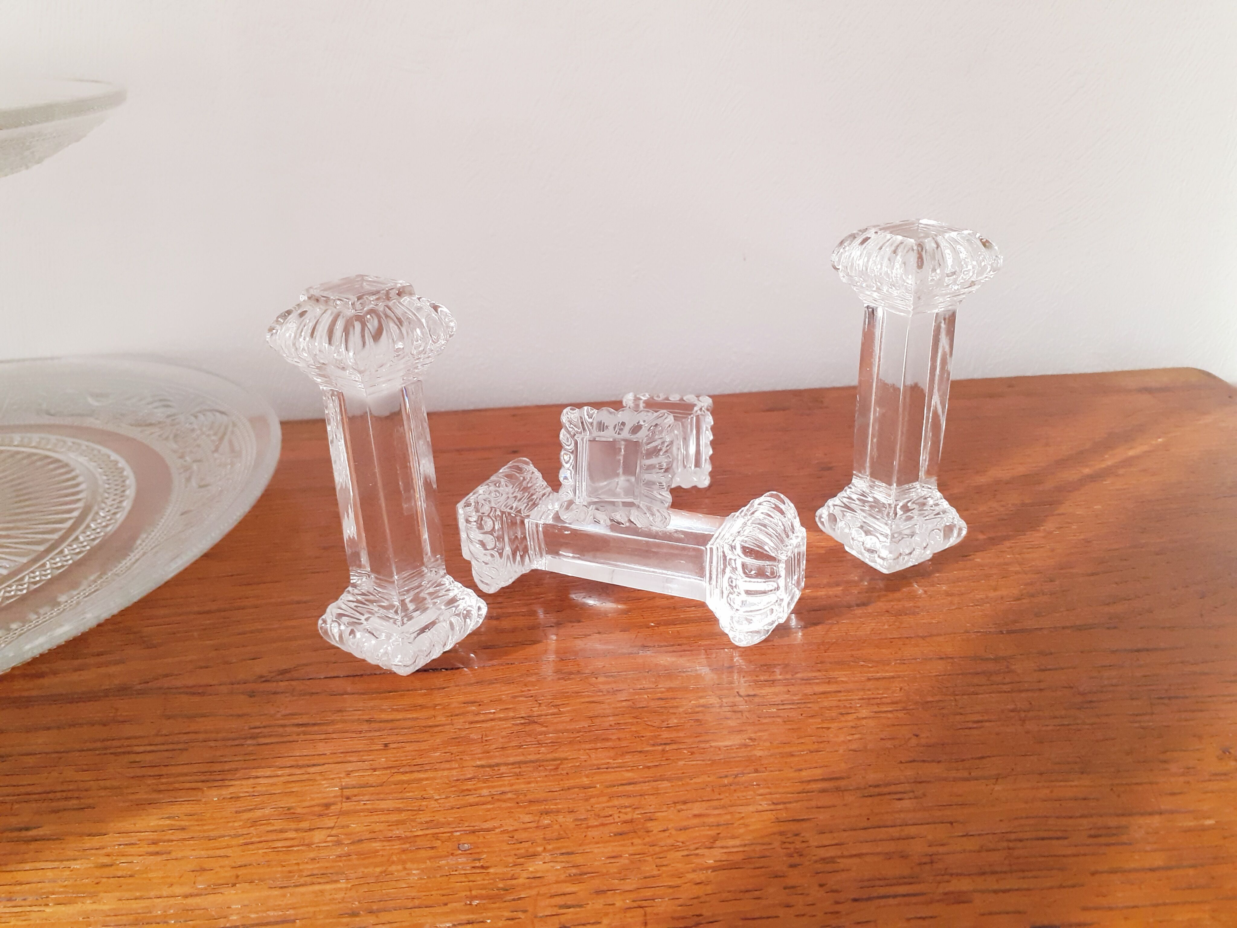 Vintage glass knife doors