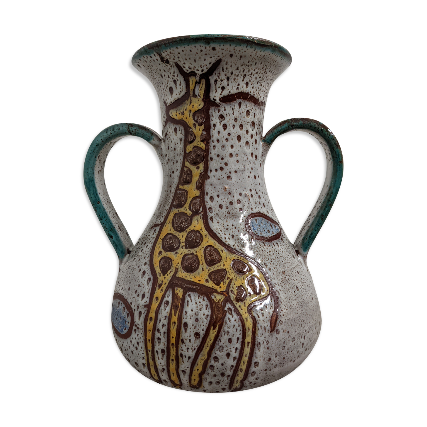 Zoomorphic ceramic vase Vallauris 50s