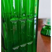 Midcentury Italian Green Glass Caraf/Bottle with Stopper, 1960s.